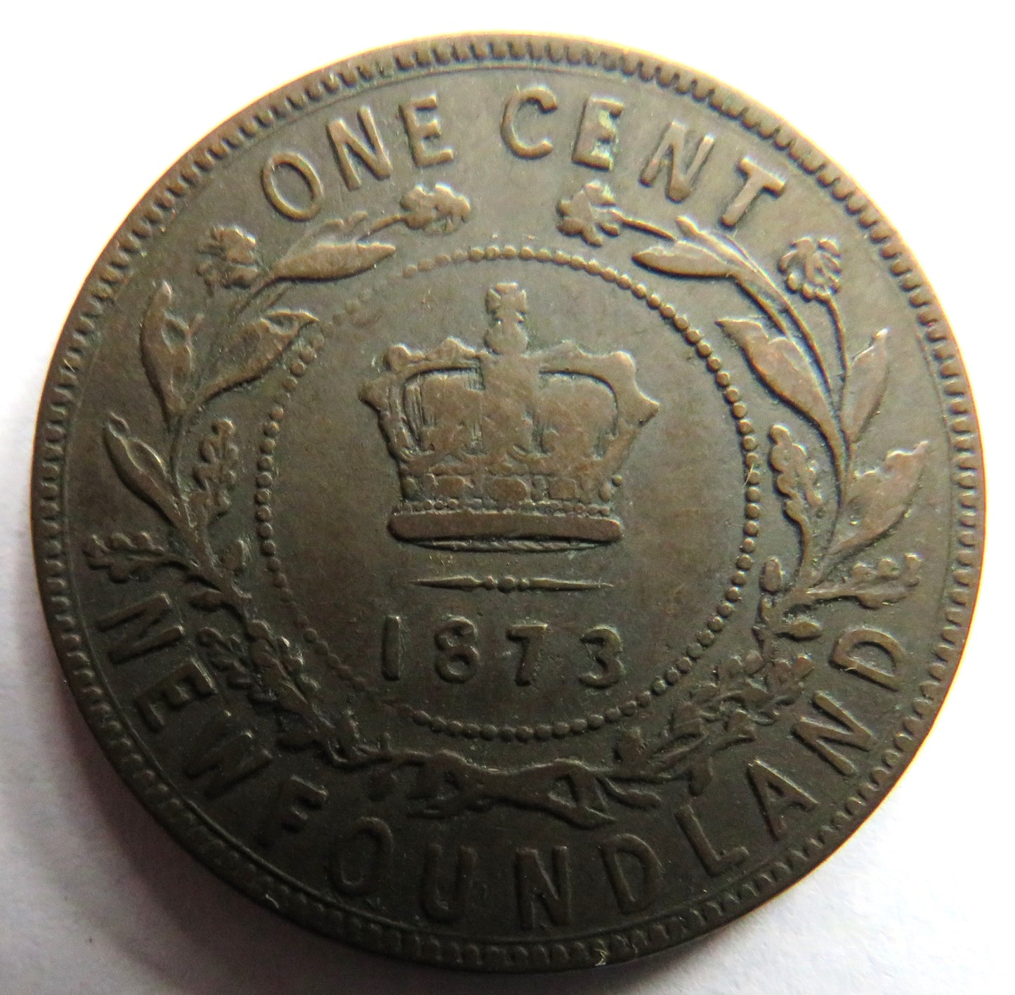 1873 Queen Victoria Newfoundland One Cent Coin