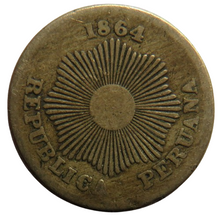 Load image into Gallery viewer, 1864 Peru One Centavo Coin
