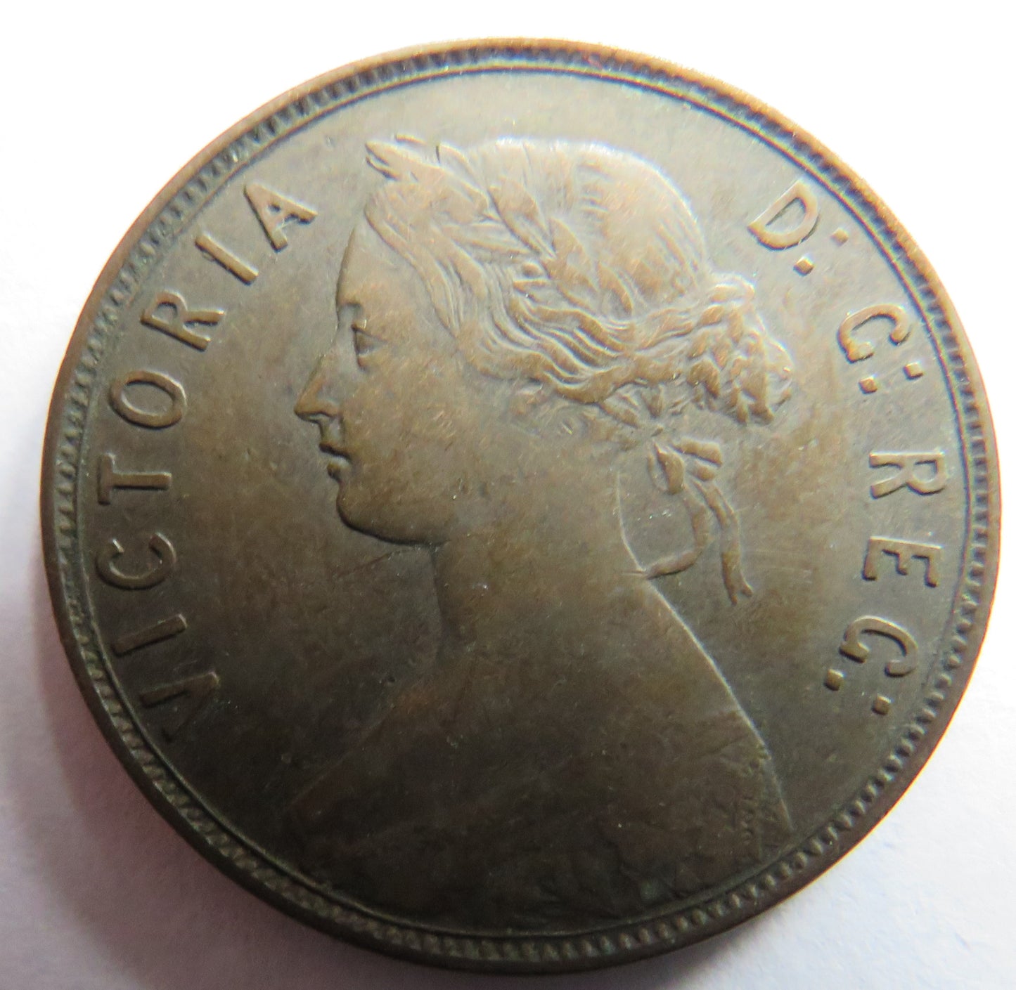 1873 Queen Victoria Newfoundland One Cent Coin