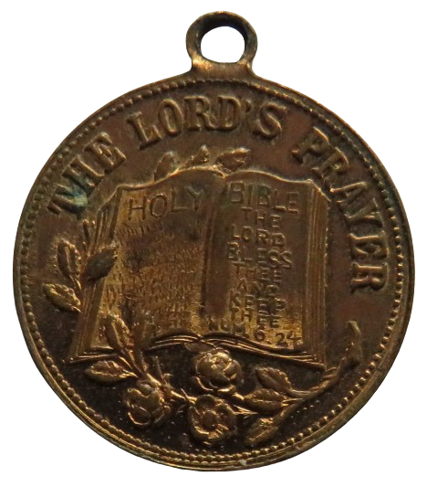 Small Old Lords Prayer Medal The H.P.O Belfast