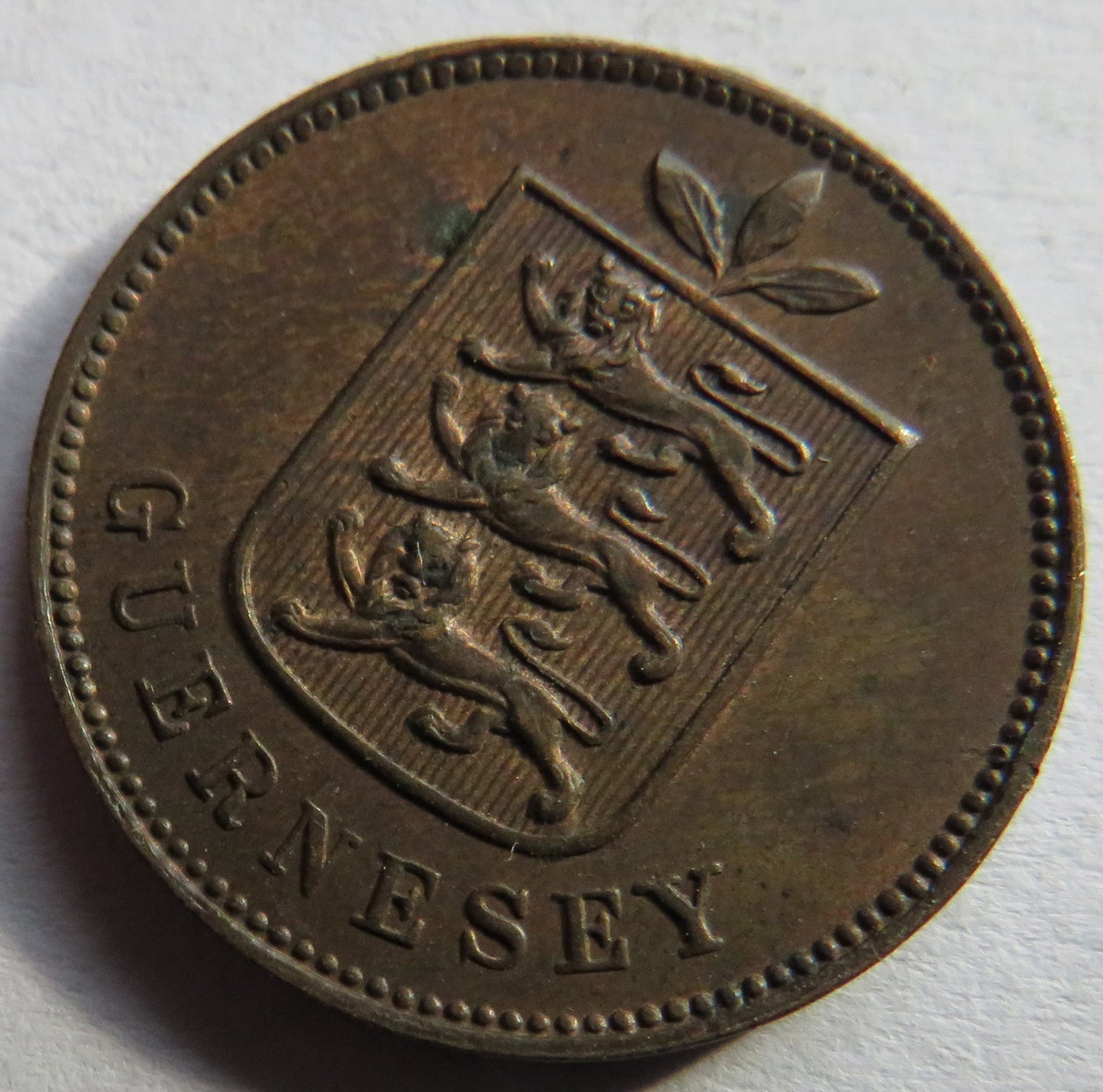 1893 Guernsey One Double Coin