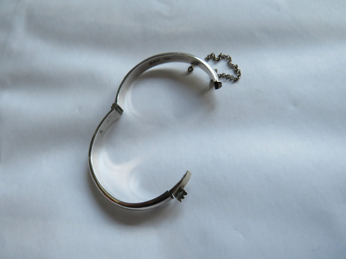 Antique Children's Sterling Silver Bangle Hallmarked Chester 1915