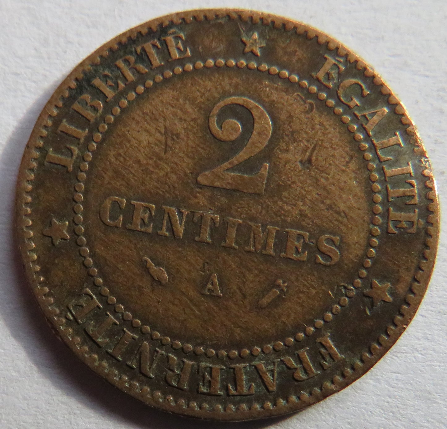 1895-A France 2 Centimes Coin