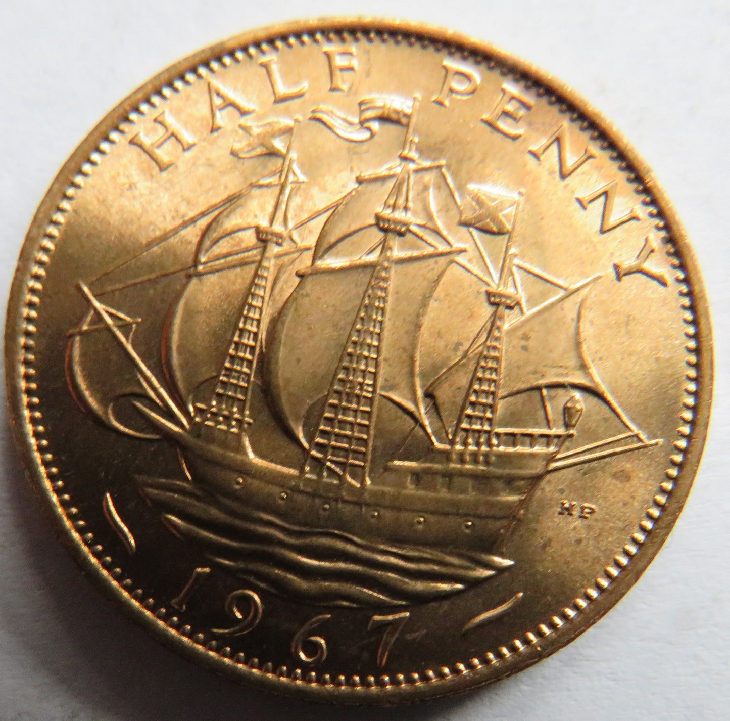 1967 Queen Elizabeth II Halfpenny Coin In High Grade - Great Britain