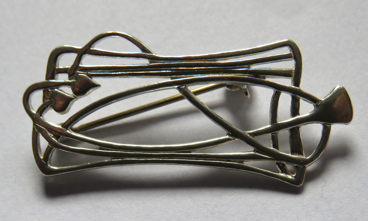 Vintage Sterling Silver Ladies Brooch In Mackintosh Style