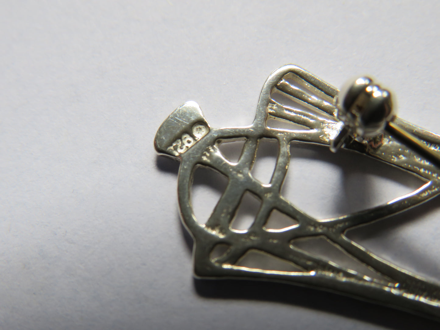 Vintage Sterling Silver Ladies Brooch In Mackintosh Style