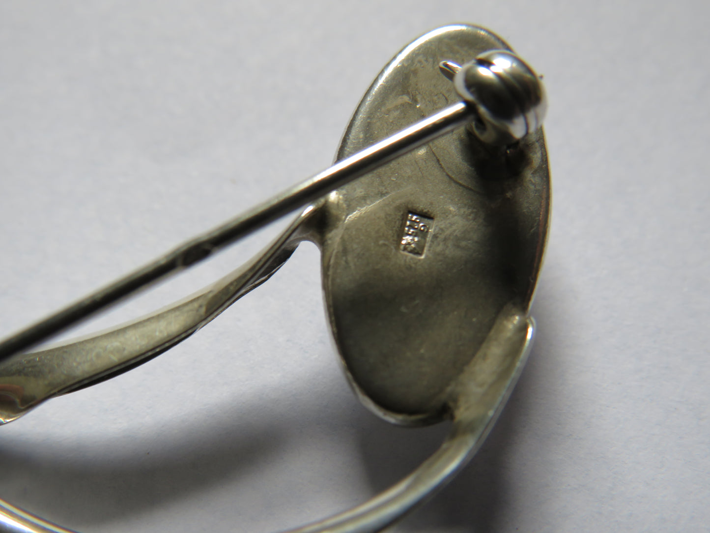 Stylish Polish Silver Modernist Brooch - Fully Hallmarked