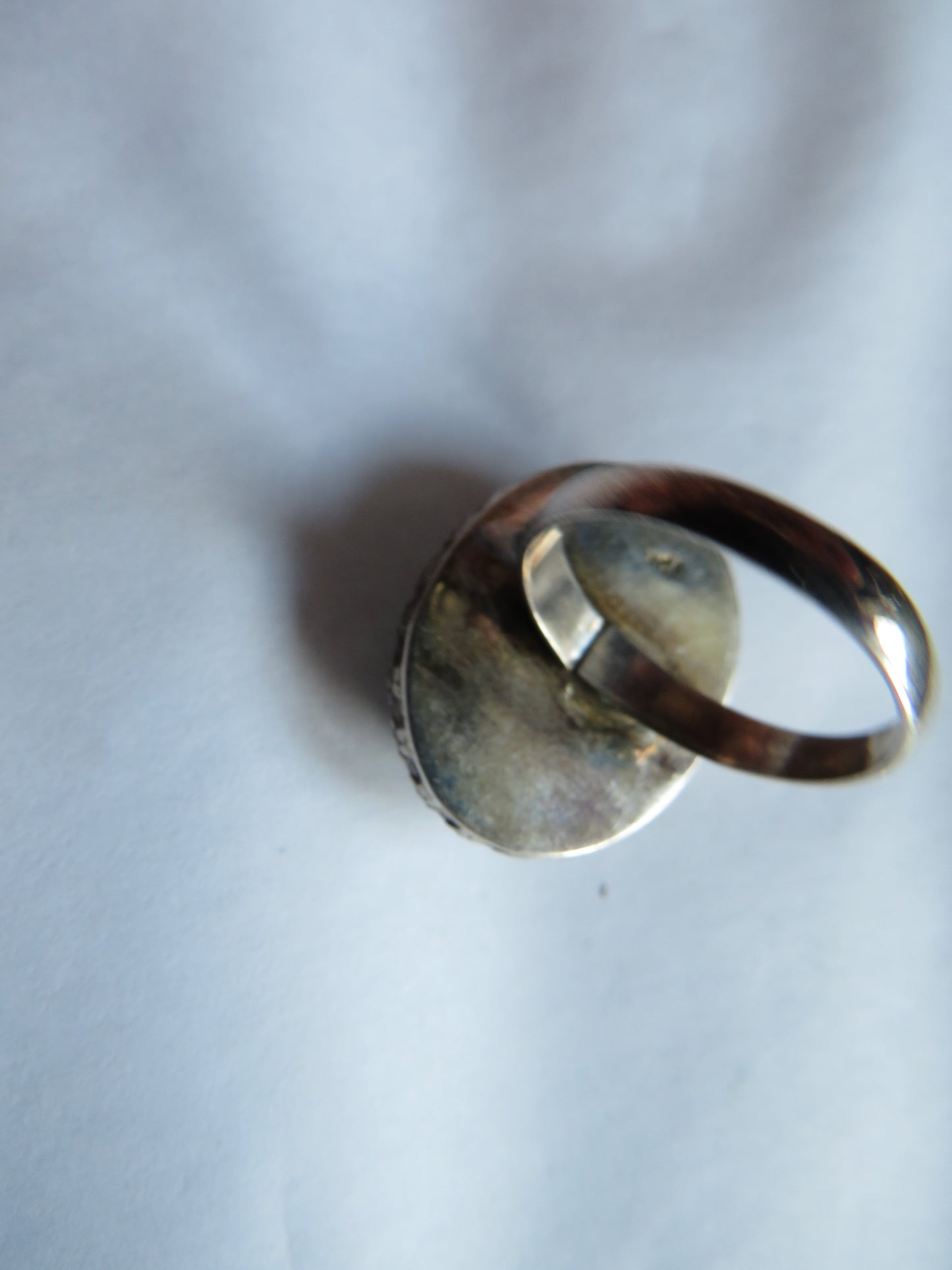 Vintage Sterling Silver & Lapis Lazuli Ring - UK Size N