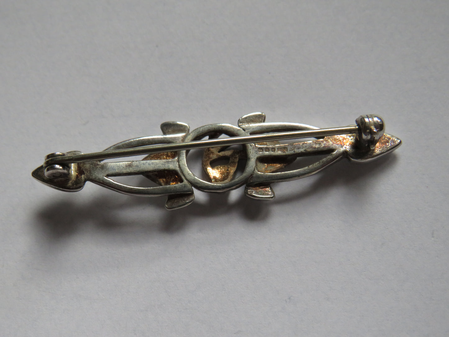 Vintage Sterling Silver Ladies Brooch In Mackintosh Style