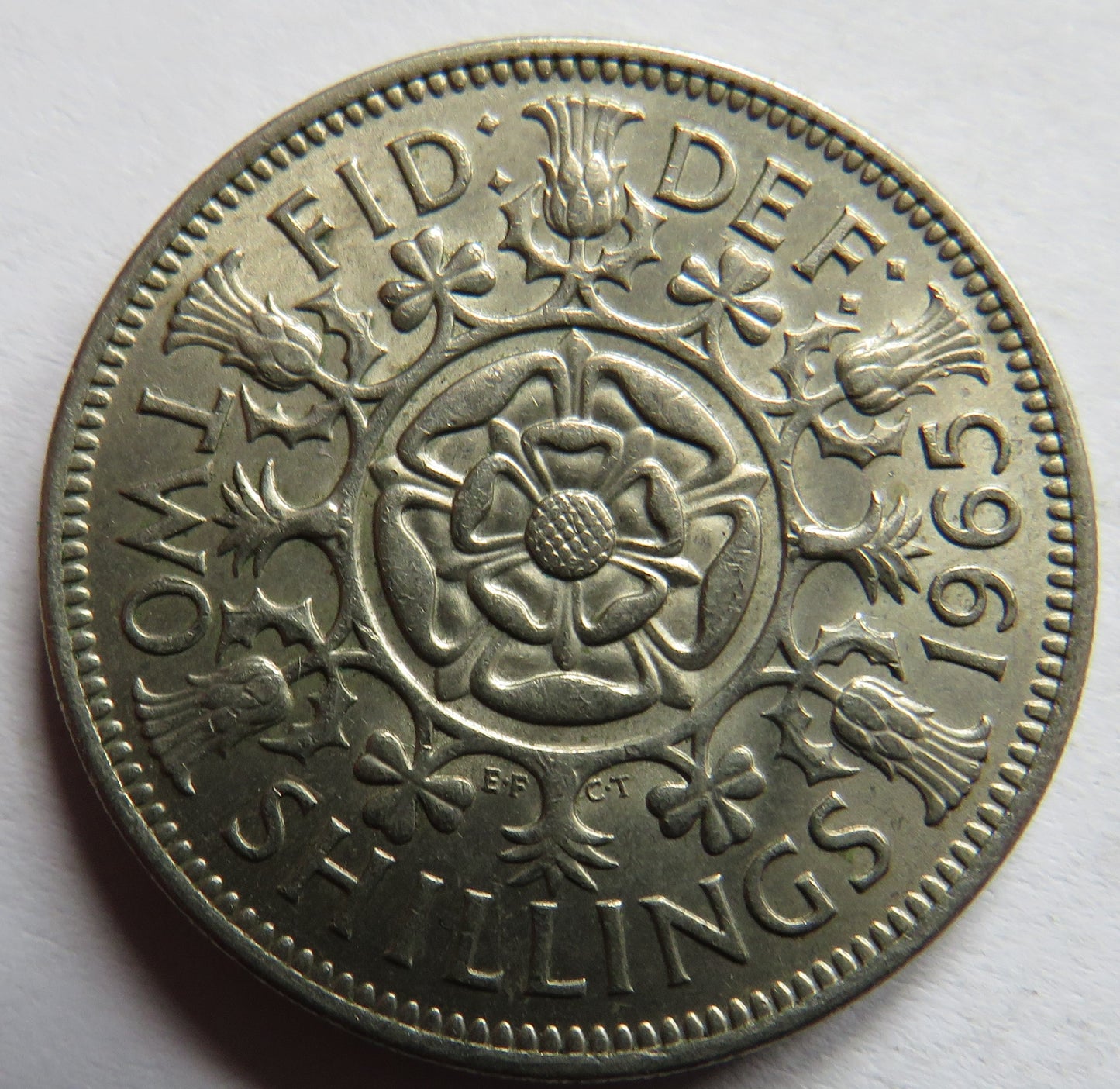 1965 Queen Elizabeth II Florin / Two Shilling Coin High Grade