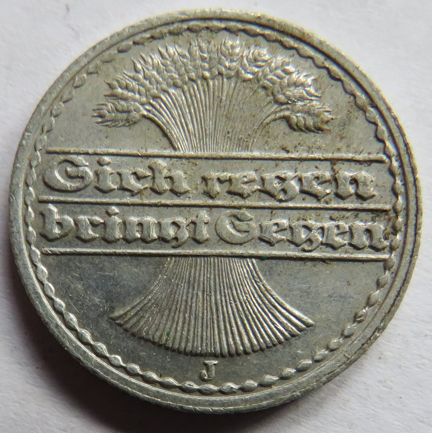 1921-J Germany - Weimar Republic 50 Pfennig Coin