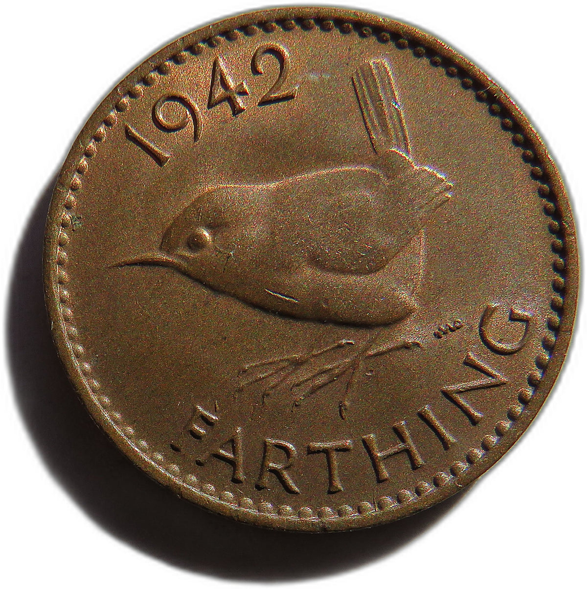 1942 King George VI Farthing Coin In High Grade - Great Britain