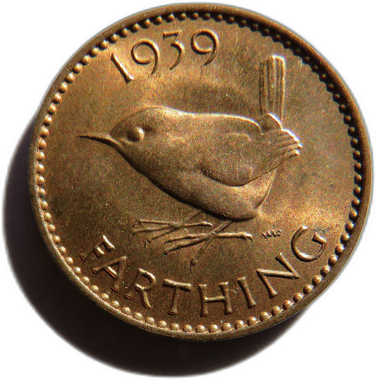 1939 King George VI Farthing Coin In High Grade - Great Britain