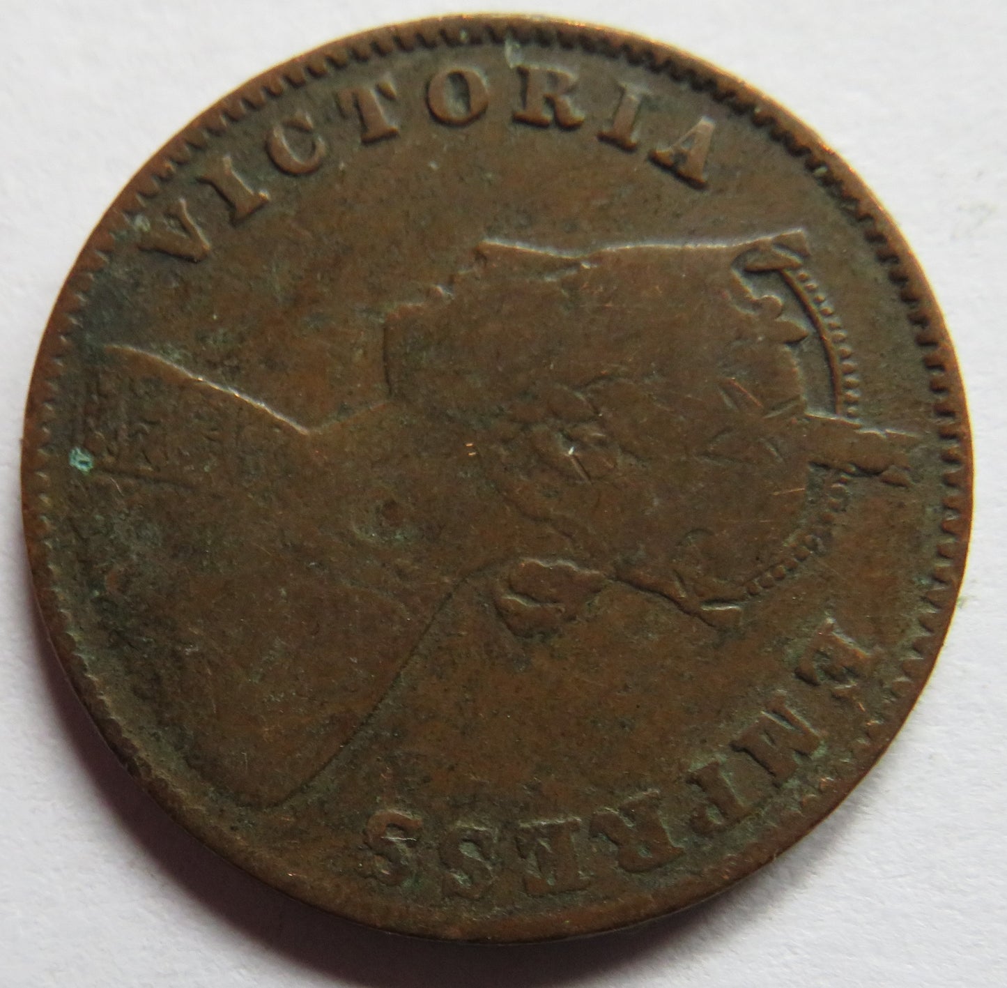 1897 Queen Victoria India 1/4 Anna Coin
