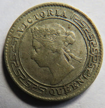 Load image into Gallery viewer, 1894 Queen Victoria Ceylon Silver 10 Cents Coin
