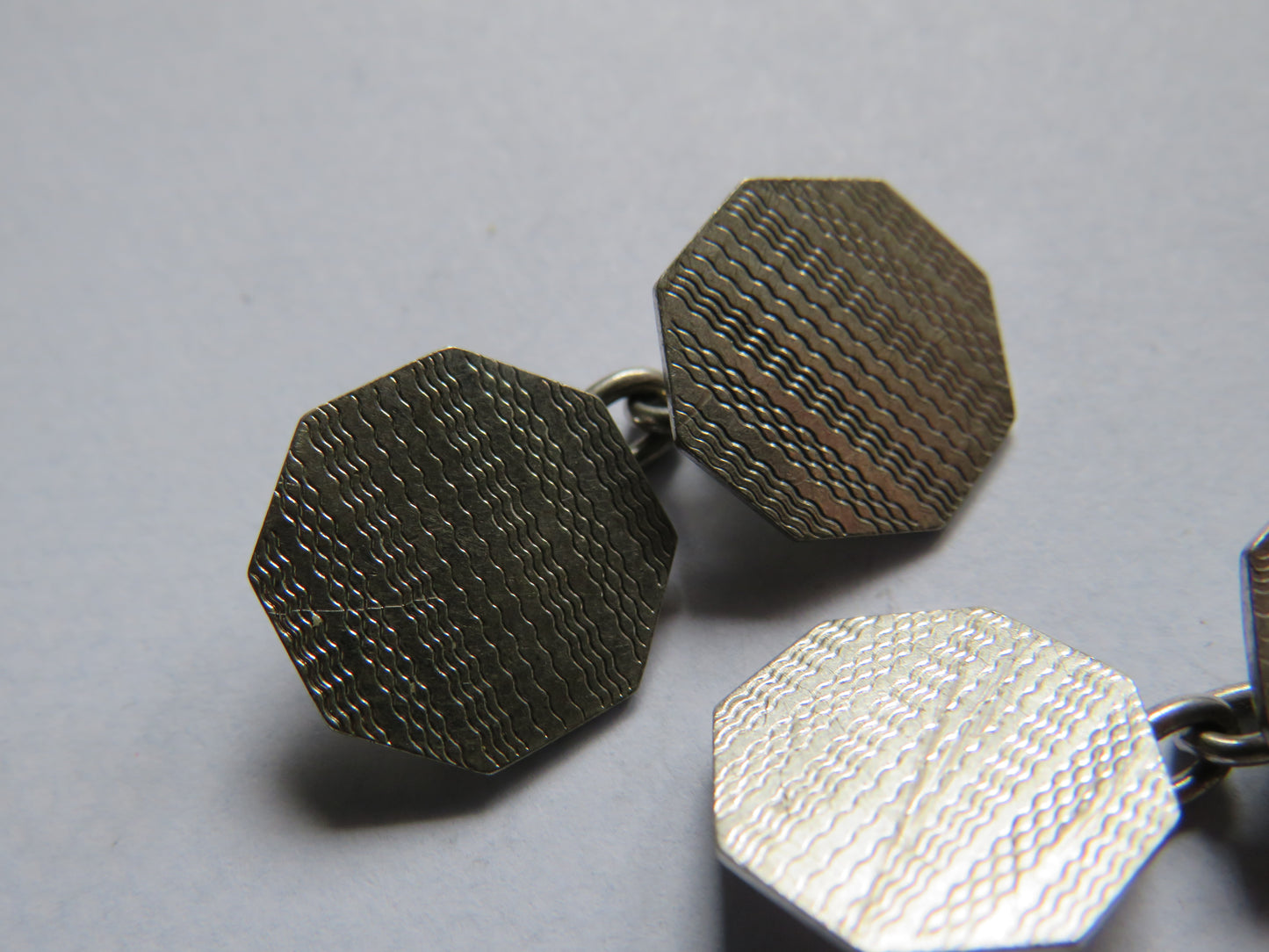 Nice Pair of Sterling Silver Male Link Cufflinks
