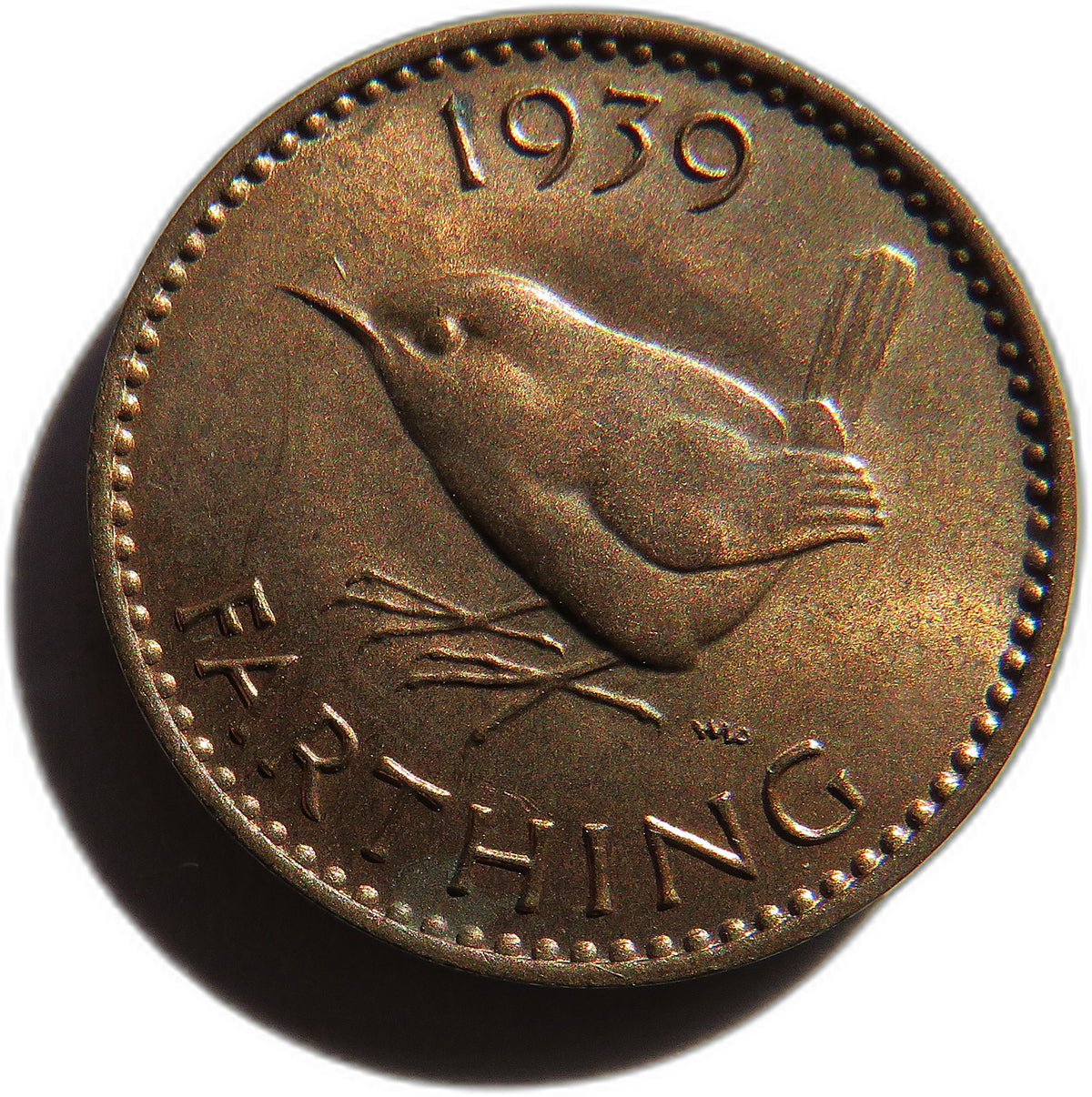 1939 King George VI Farthing Coin In High Grade - Great Britain