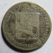 Load image into Gallery viewer, 1946 Venezuela Silver 25 Centimos Coin

