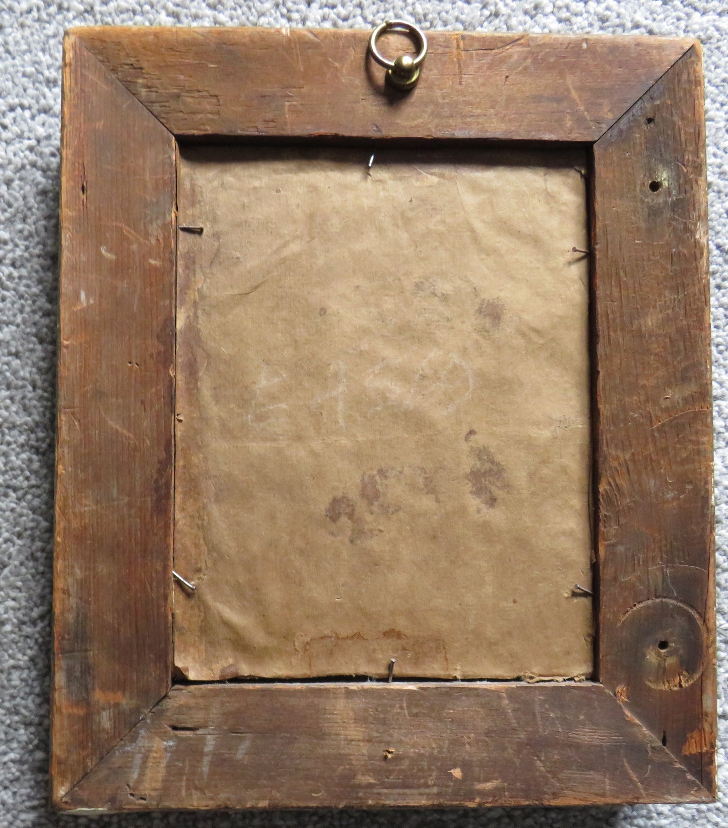 Antique Small Framed Oil Painting of Notra Dame Cathedral Paris