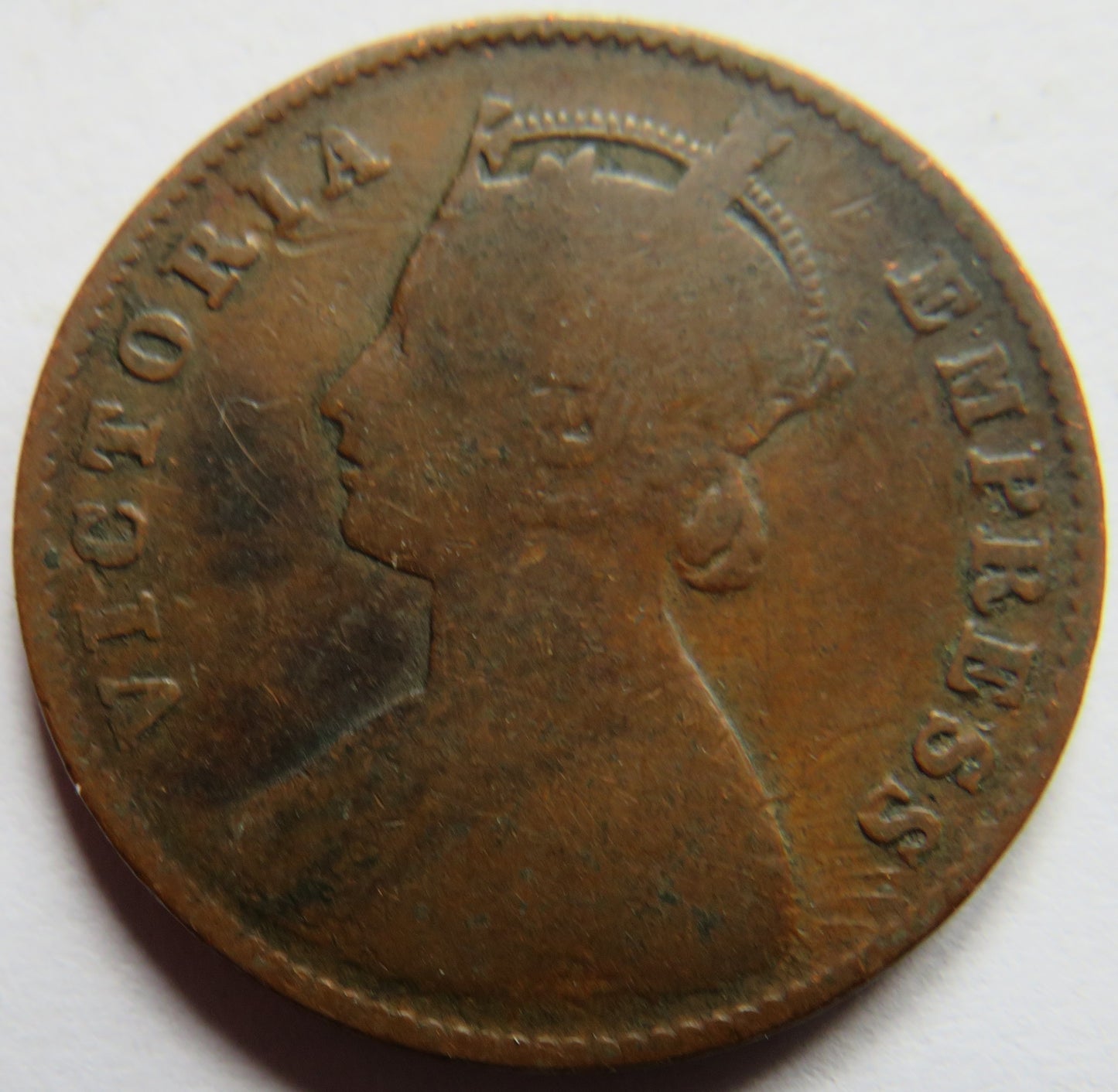 1898 Queen Victoria India 1/4 Anna Coin
