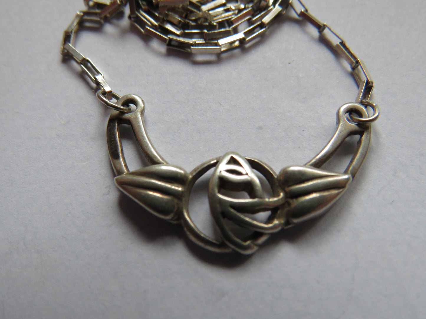 Sterling Silver Ladies Necklace By Carrick Jewellery In Style of Charles Rennie Mackintosh