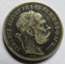 Load image into Gallery viewer, 1893 Hungary Silver One Korona Coin
