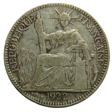 Load image into Gallery viewer, 1922 French Indo-China Silver 10 Cents Coin
