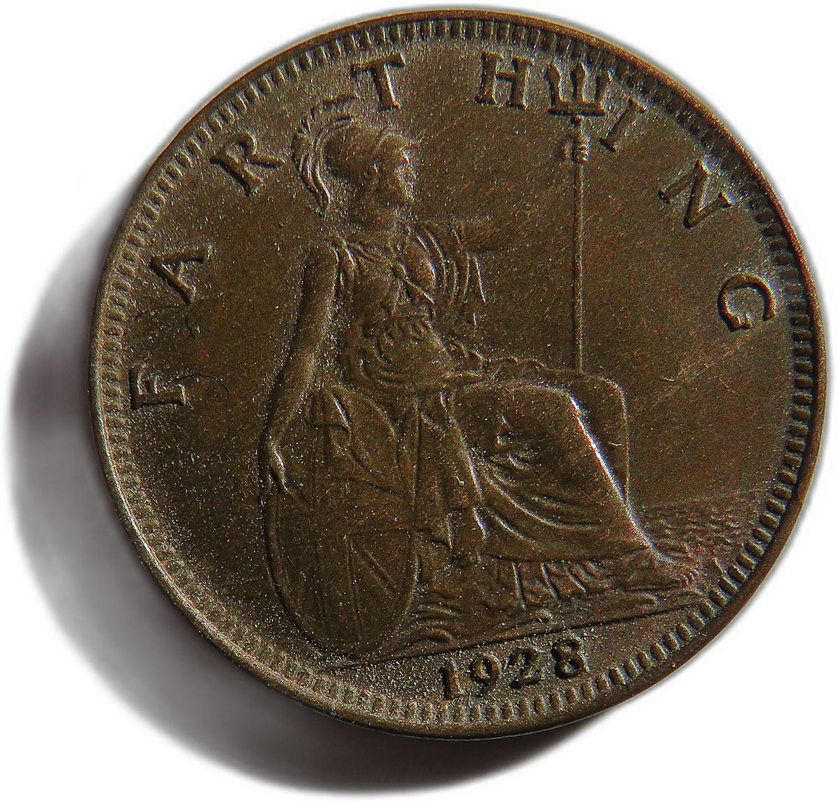 1928 King George V Farthing Coin In High Grade - Great Britain