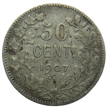 Load image into Gallery viewer, 1907 Belgium Silver 50 Centimes Coin
