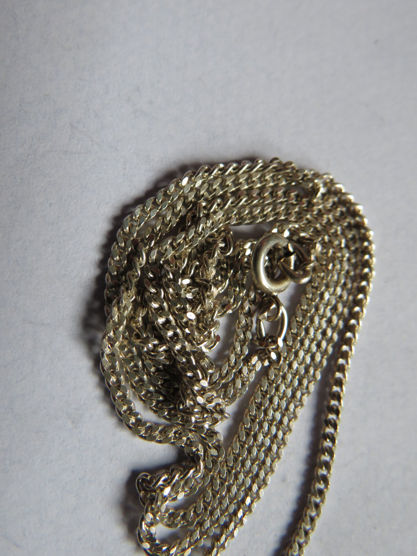 Ladies Sterling Silver Necklace & Heart Pendant