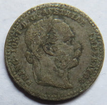 Load image into Gallery viewer, 1870 Austria Silver 10 Kreuzer Coin
