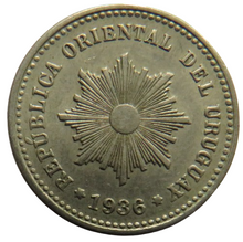 Load image into Gallery viewer, 1936 Uruguay One Centesimo Coin
