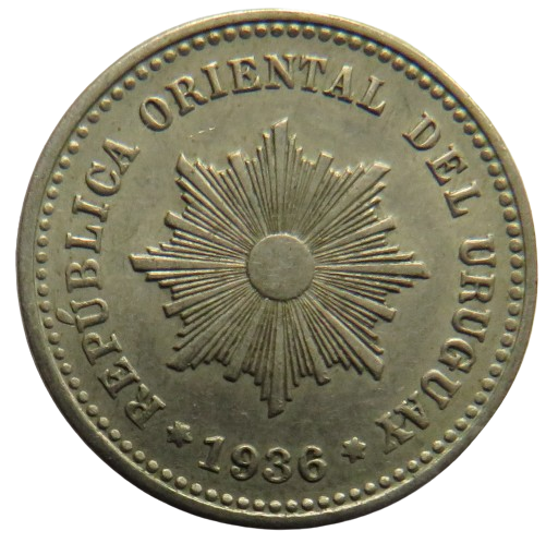 1936 Uruguay One Centesimo Coin