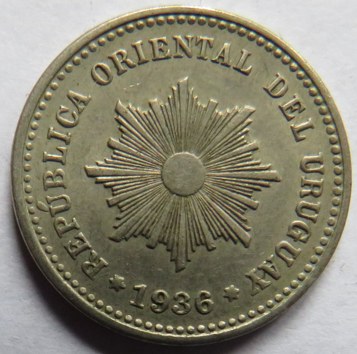 1936 Uruguay One Centesimo Coin