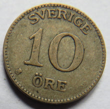 Load image into Gallery viewer, 1917 Sweden Silver 10 Ore Coin

