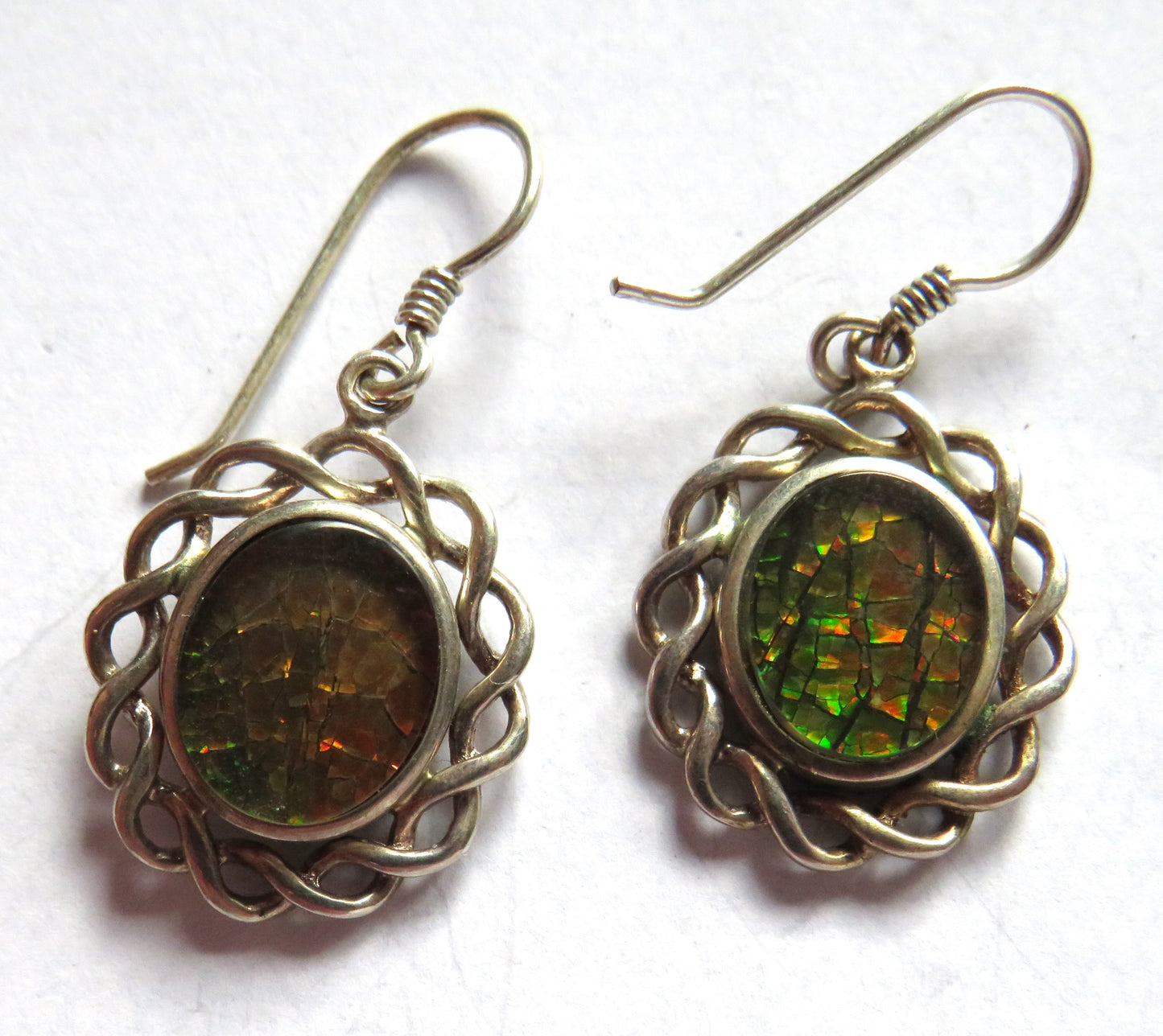 Stylish Pair of Ladies Sterling Silver Drop Earrings