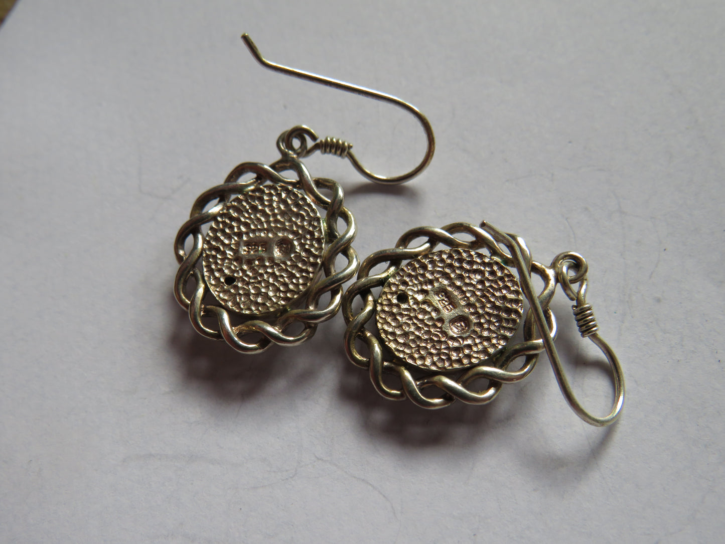 Stylish Pair of Ladies Sterling Silver Drop Earrings