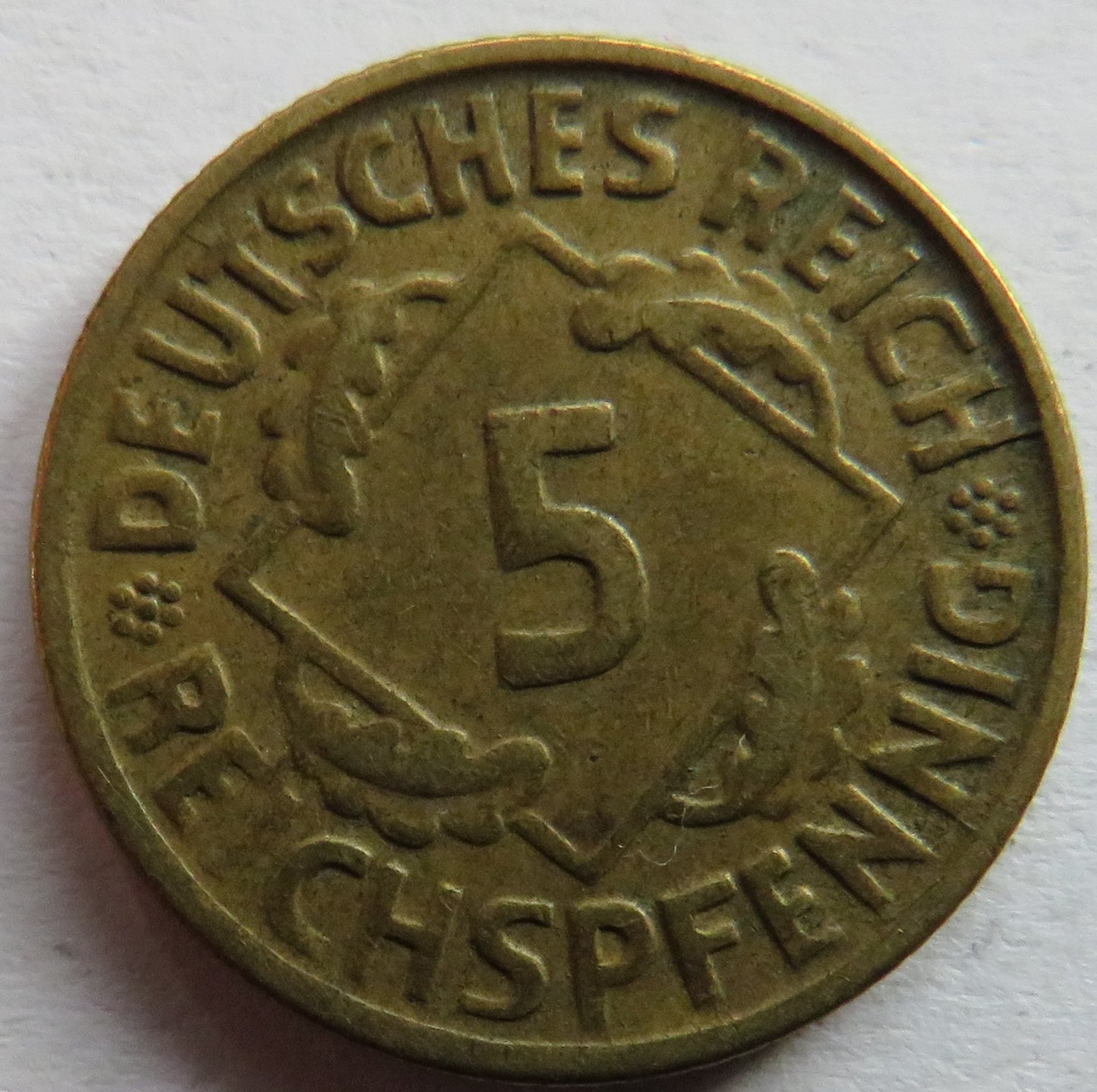 1925-D Germany - Weimar Republic 5 Reichspfennig Coin