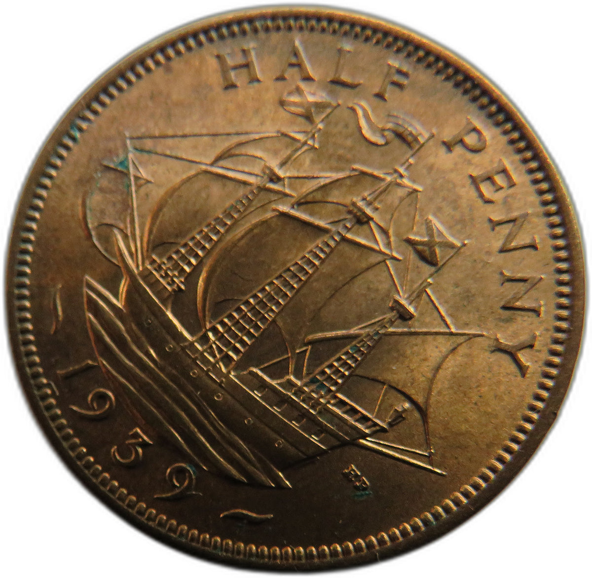1939 King George VI Halfpenny Coin In High Grade - Great Britain