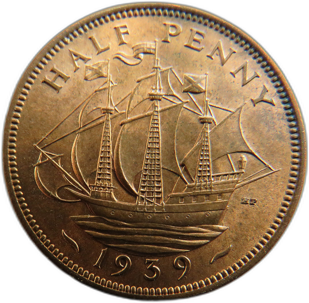 1939 King George VI Halfpenny Coin In High Grade - Great Britain