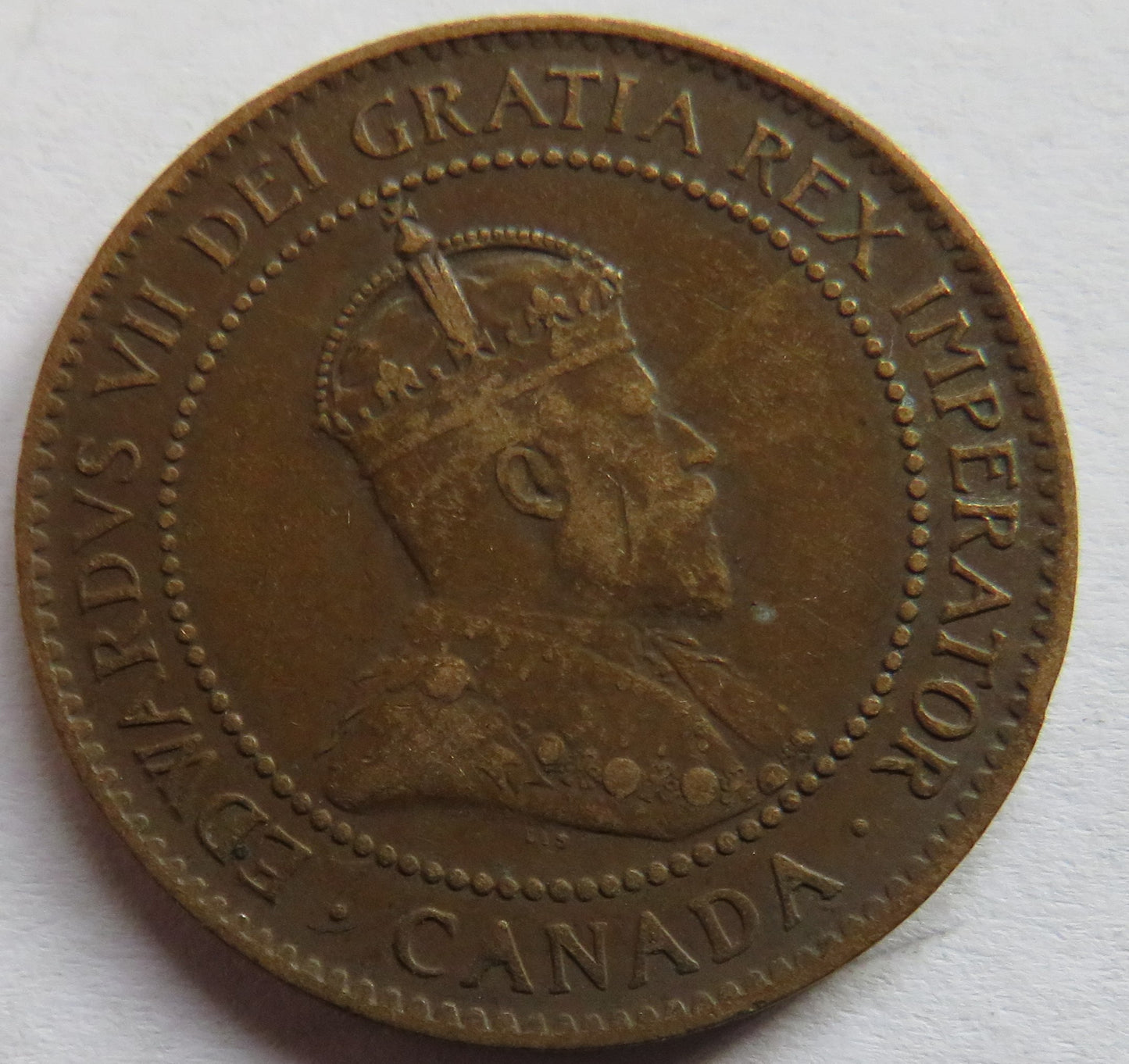 1907 King Edward VII Canada One Cent Coin