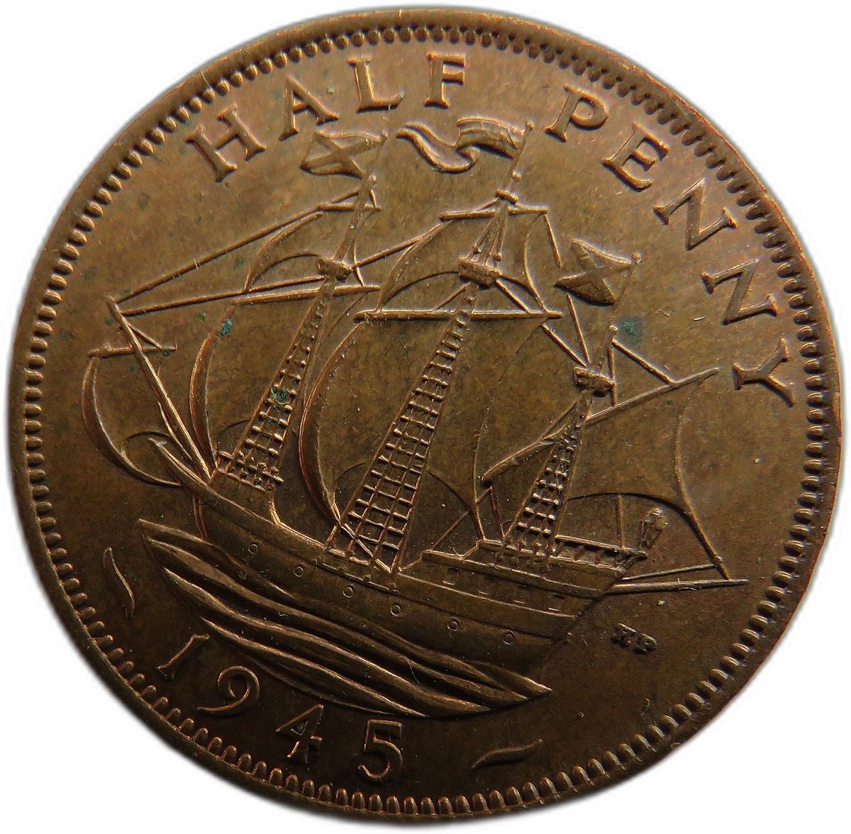 1945 King George VI Halfpenny Coin In Higher Grade - Great Britain