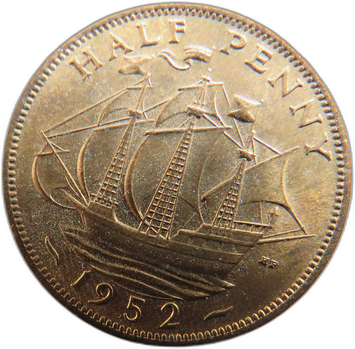 1952 King George VI Halfpenny Coin In High Grade - Great Britain