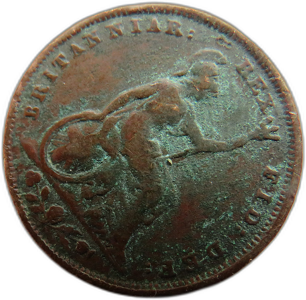1835 King William IV Farthing Coin - Great Britain