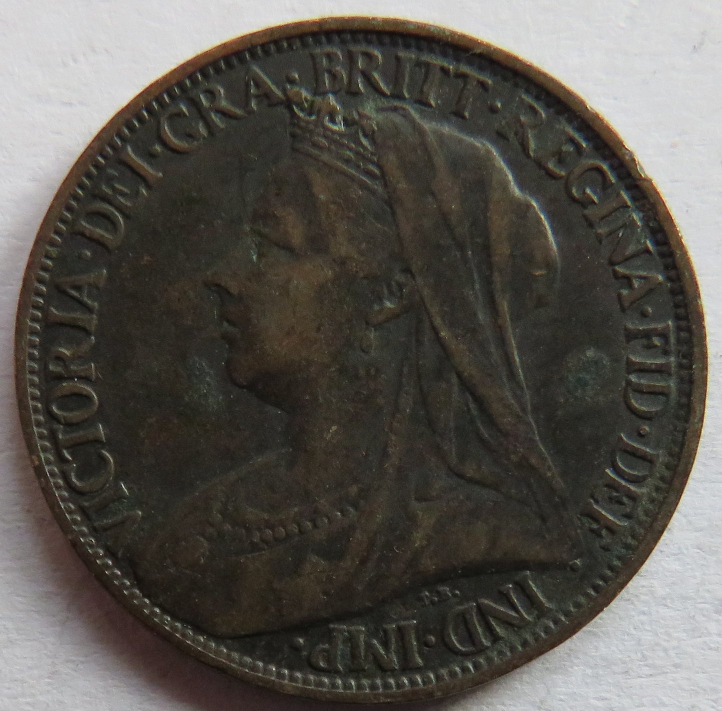 1901 Queen Victoria Farthing Coin - Great Britain