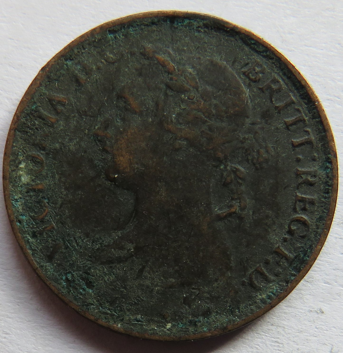 1884 Queen Victoria Farthing Coin - Great Britain
