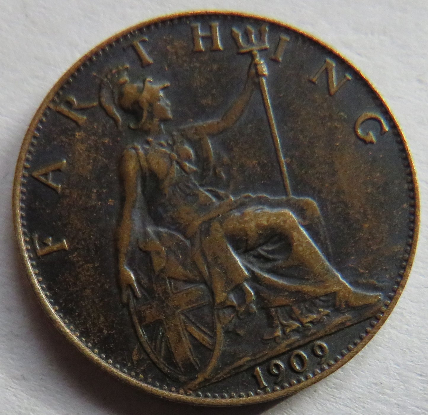 1909 King Edward VII Farthing Coin - Great Britain