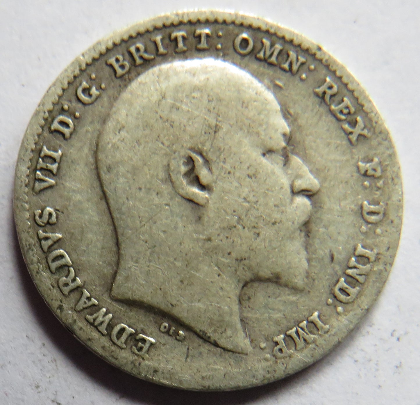 1902 King Edward VII Silver Threepence Coin - Great Britain