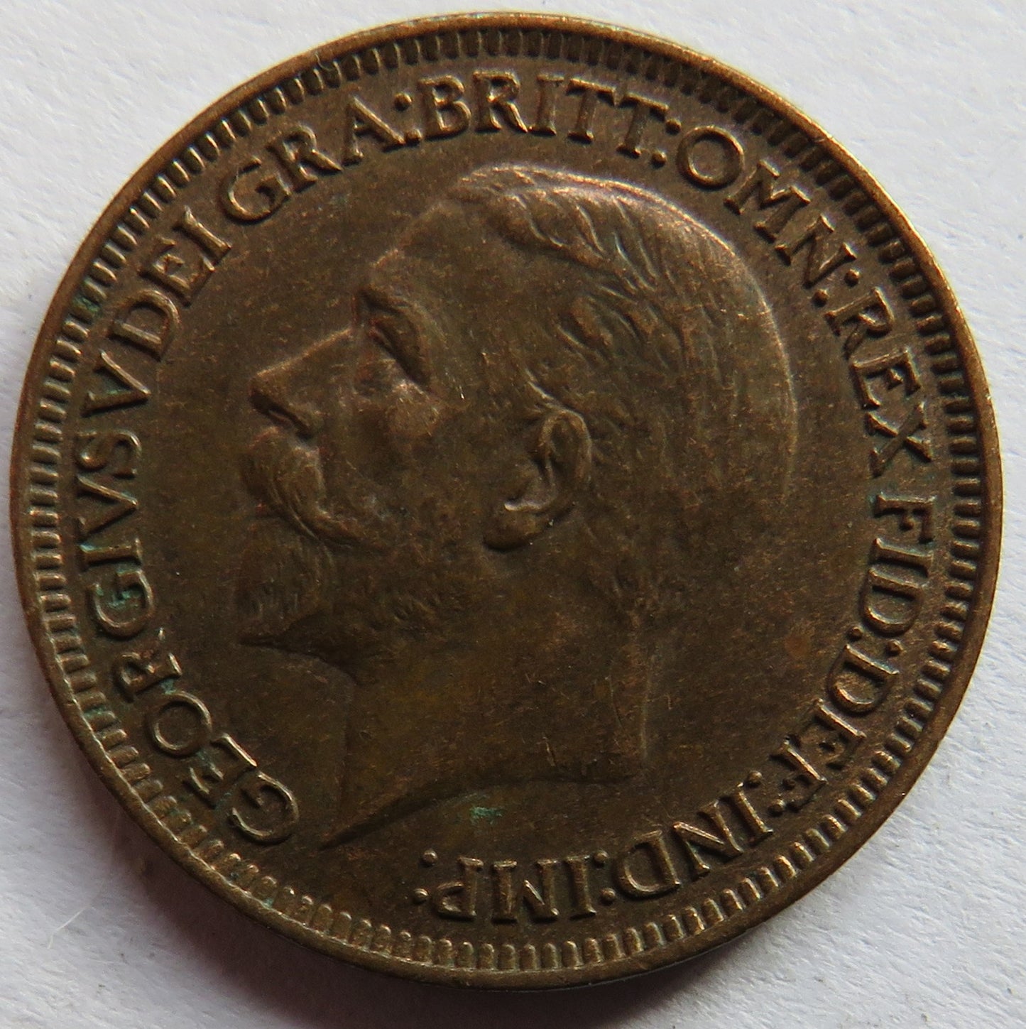1928 King George V Farthing Coin In Higher Grade