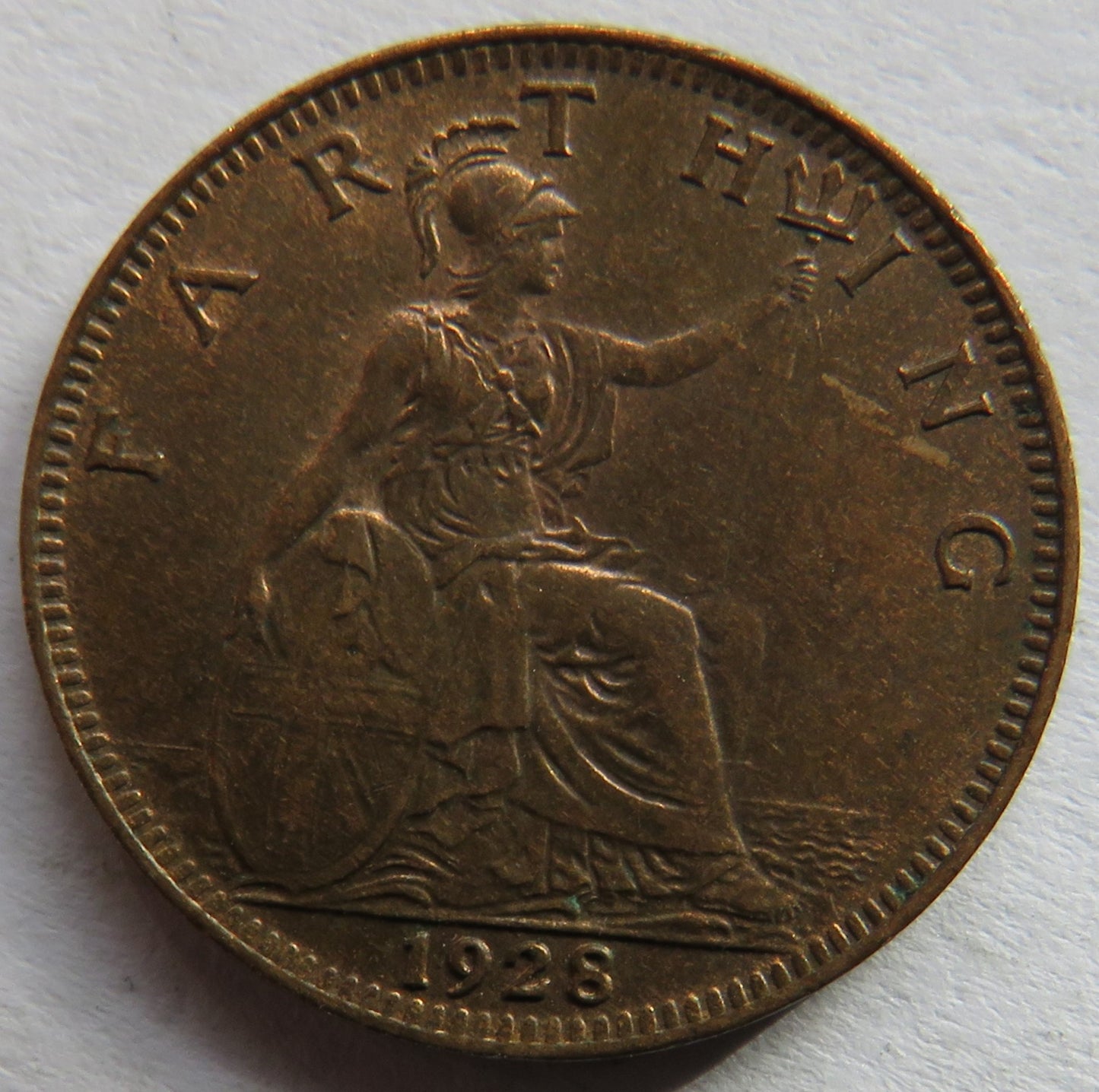 1928 King George V Farthing Coin In Higher Grade